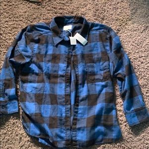 American eagle black and blue flannel